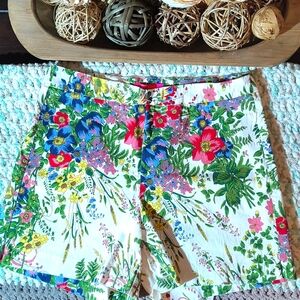 Nwot, Catherine Melandrino Floral Shorts
